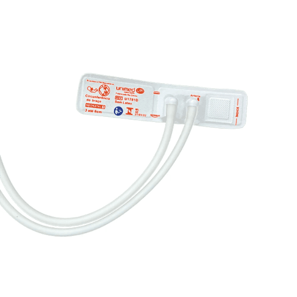 Braçadeira neonatal descartável com 2 vias e conector Philips - Unimed
