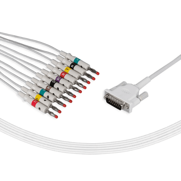 Cabo de ECG 10 vias tipo banana