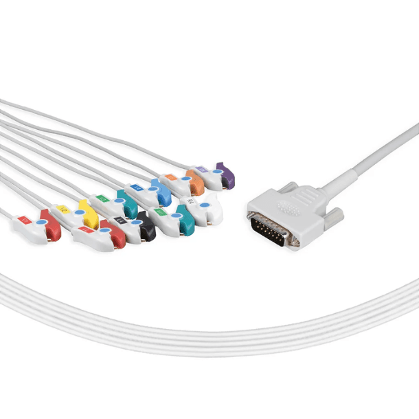 Cabo de ECG 10 vias tipo garra