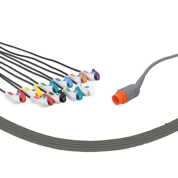 Cabo de ECG 10 vias tipo garra