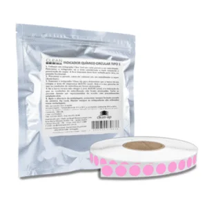 Indicador Químico Circular Tipo 1 – Vapor (ADESIVO) Rolo c/ 5000 unidades