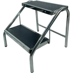 Escada Dois Degraus Aço Inox - Hospitalar