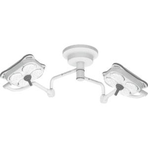 Foco Cirúrgico de Teto Led dois Braços (DUPLEX) 4LE-4LE (160.000 + 160.000 LUX)