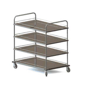 Mesa Auxiliar em Inox com 04 Prateleiras